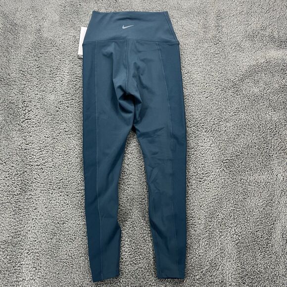 New Nike One Wrap High Waisted 7/8 Leggings Extra Small Womens Armory Blue Green - Picture 5 of 6